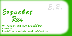 erzsebet rus business card